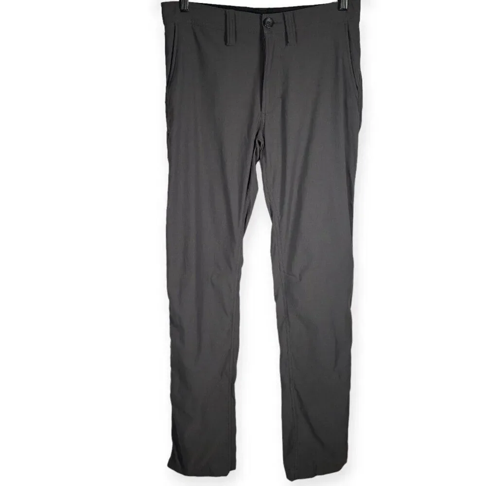 Prana Pants Mens 30x32 Gray Stretch Slim Fit Hiking Outdoors